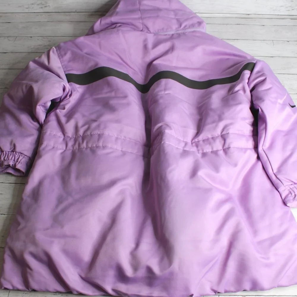 Nike Women's Winter Parka Coat Size L Oversized Down Fill Purple Puffer